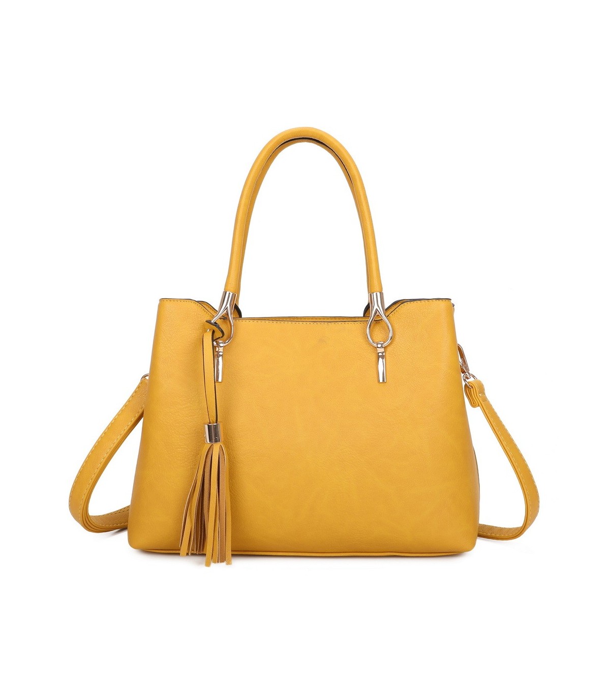 T11797 - Bolso de mano con borla bandolera ajustable y muy amplio