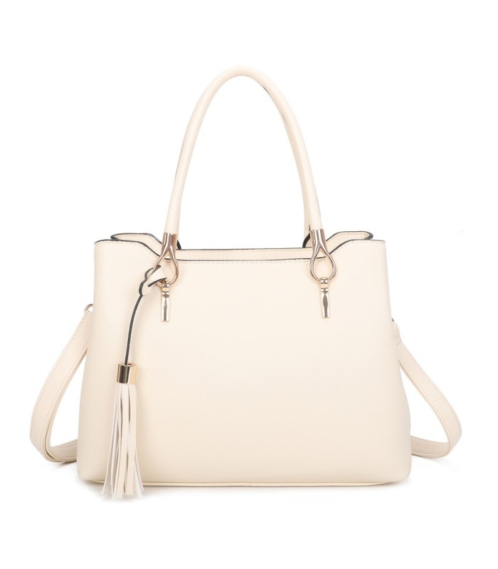 T11797 - Bolso de mano con borla bandolera ajustable y muy amplio