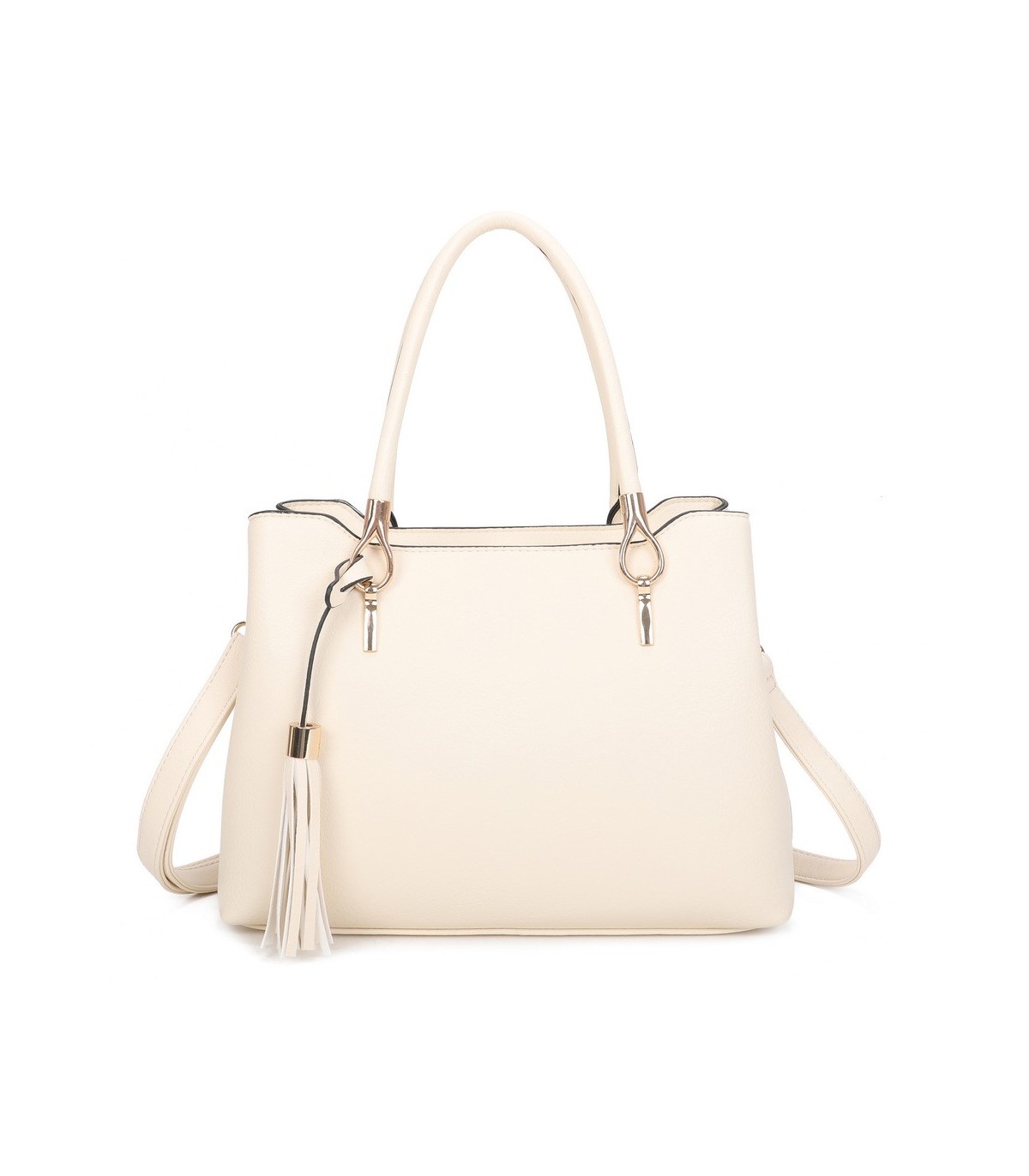 T11797 - Bolso de mano con borla bandolera ajustable y muy amplio