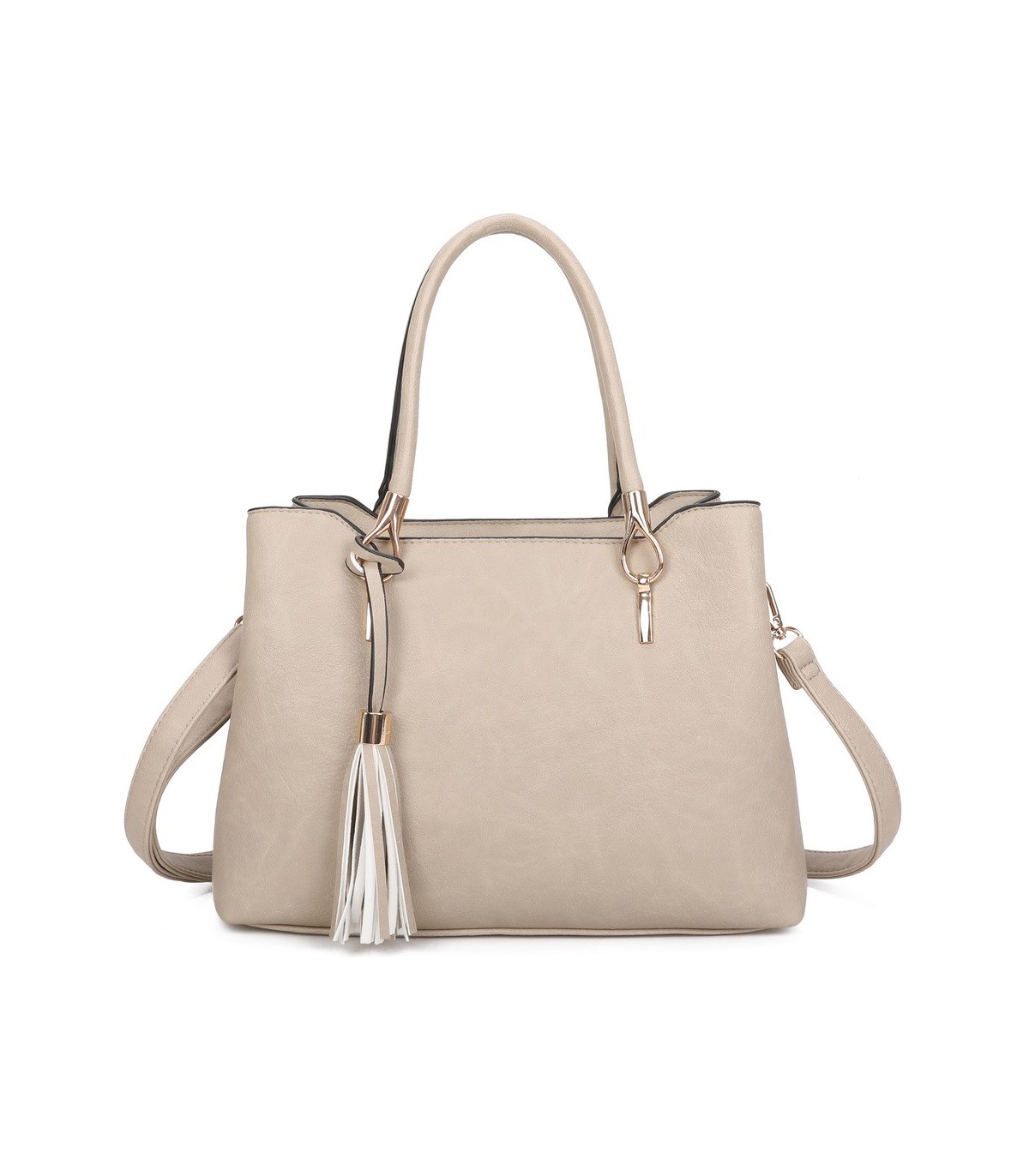 T11797 - Bolso de mano con borla bandolera ajustable y muy amplio