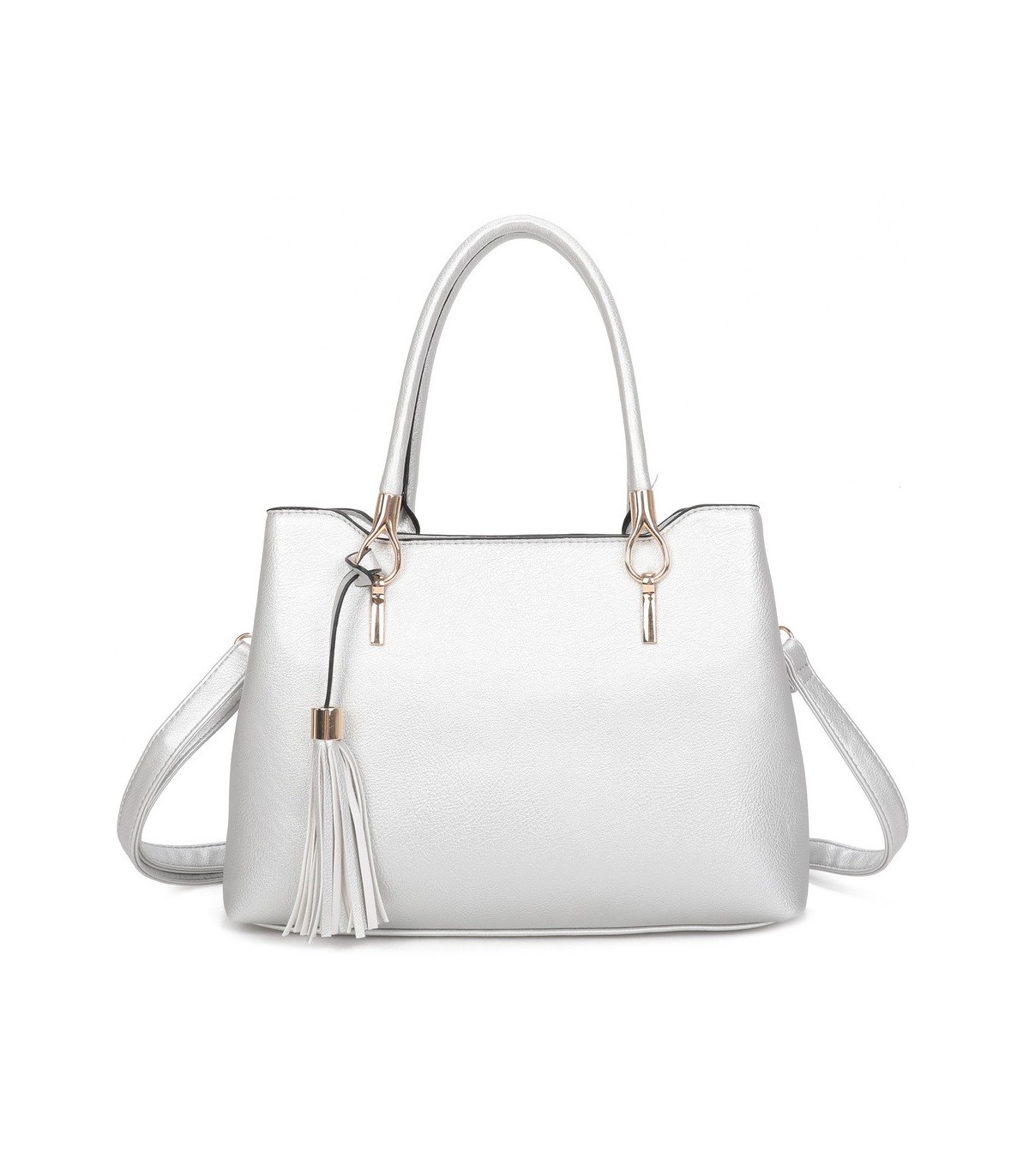 T11797 - Bolso de mano con borla bandolera ajustable y muy amplio