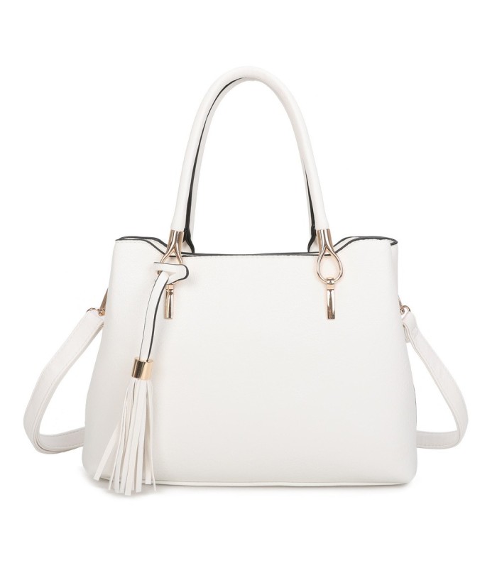 T11797 - Bolso de mano con borla bandolera ajustable y muy amplio