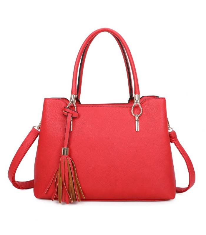 T11797 - Bolso de mano con borla bandolera ajustable y muy amplio