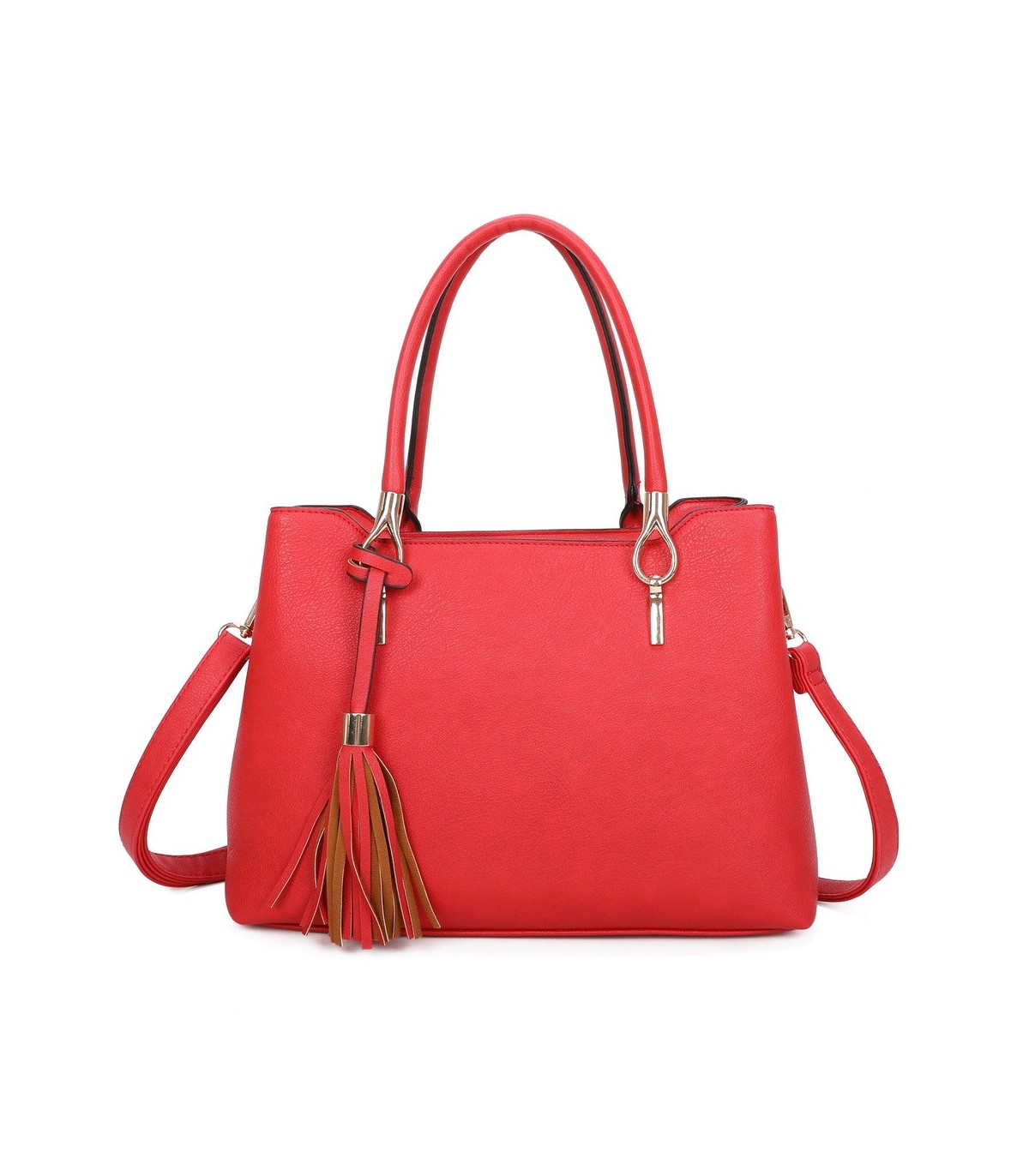 T11797 - Bolso de mano con borla bandolera ajustable y muy amplio