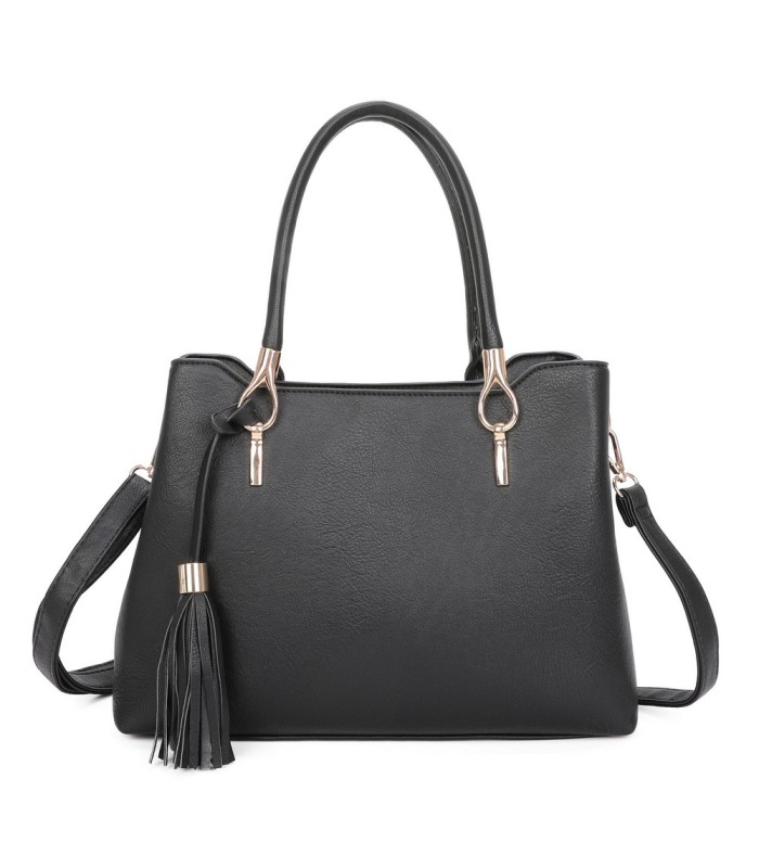 T11797 - Bolso de mano con borla bandolera ajustable y muy amplio