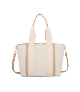 T11806 - Bolso de hombro para mujer con bandolera color crema