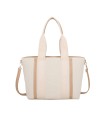 T11806 - Bolso de hombro para mujer con bandolera color crema