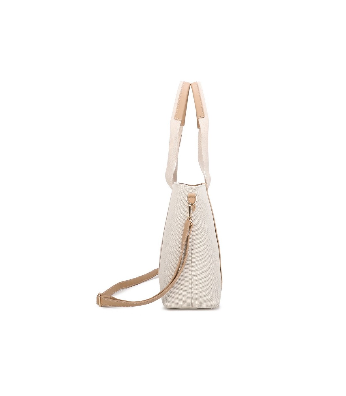 T11806 - Bolso de hombro para mujer con bandolera color crema