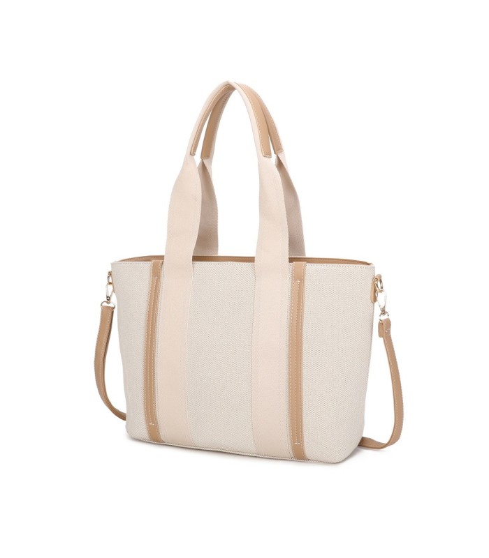 T11806 - Bolso de hombro para mujer con bandolera color crema
