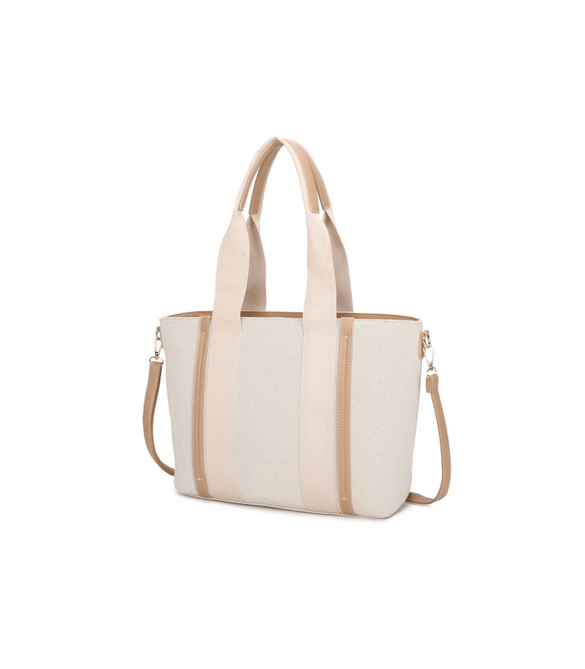 T11806 - Bolso de hombro para mujer con bandolera color crema