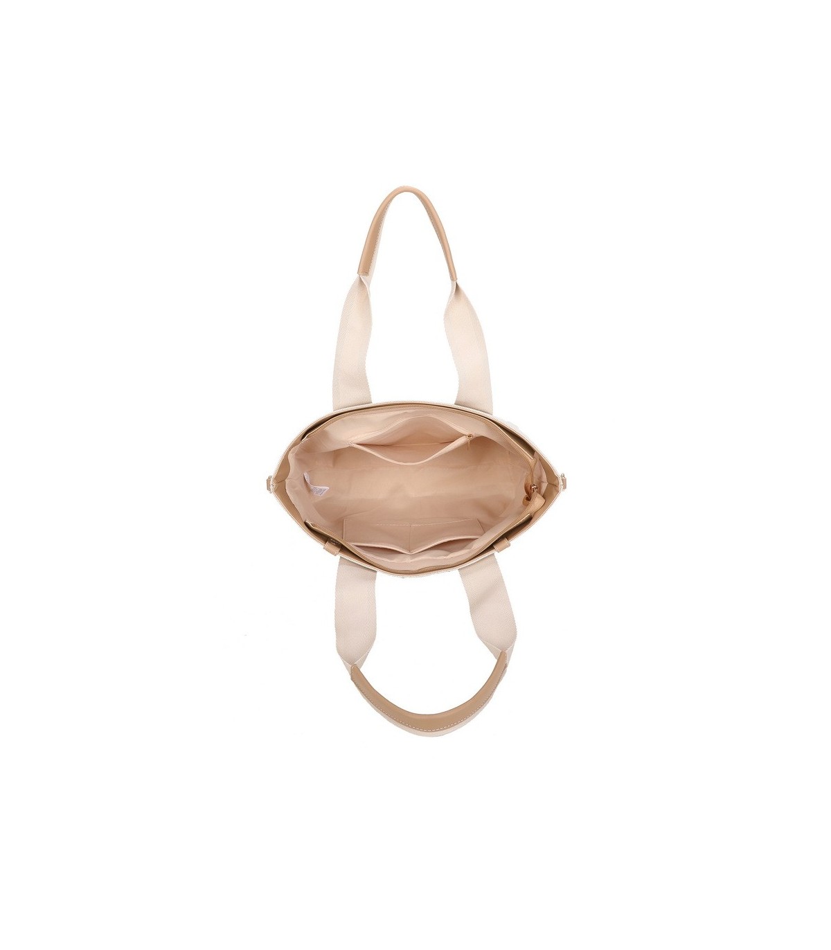 T11806 - Bolso de hombro para mujer con bandolera color crema