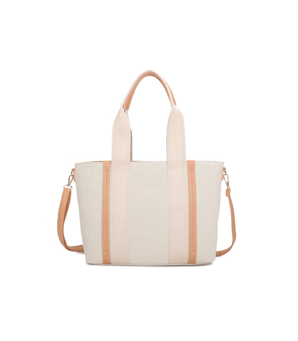 T11806 - Bolso de hombro para mujer con bandolera color crema