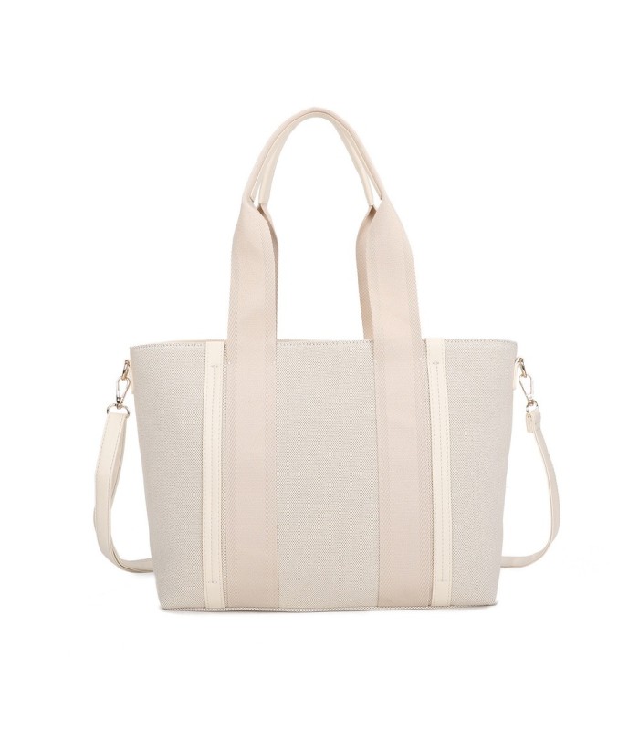 T11806 - Bolso de hombro para mujer con bandolera color crema