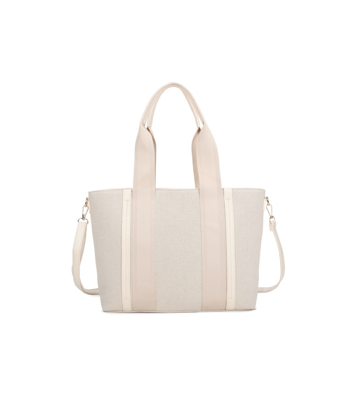 T11806 - Bolso de hombro para mujer con bandolera color crema