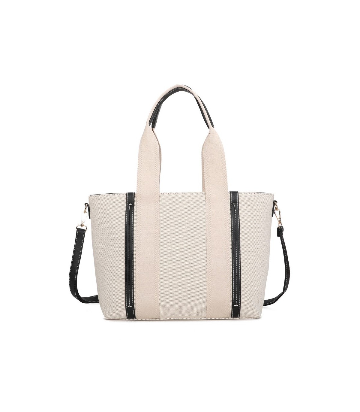 T11806 - Bolso de hombro para mujer con bandolera color crema