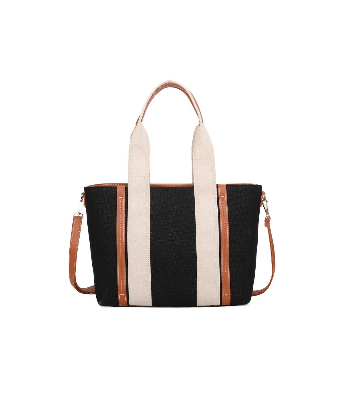 T11806 - Bolso de hombro para mujer con bandolera color crema