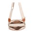 T11807 - Bolso bandolera de dos tonos con franjas horizontales
