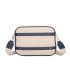 T11807 - Bolso bandolera de dos tonos con franjas horizontales