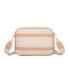 T11807 - Bolso bandolera de dos tonos con franjas horizontales