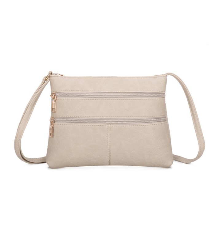 T11799 - Bolso bandolera con bolsillos frontales y trasero