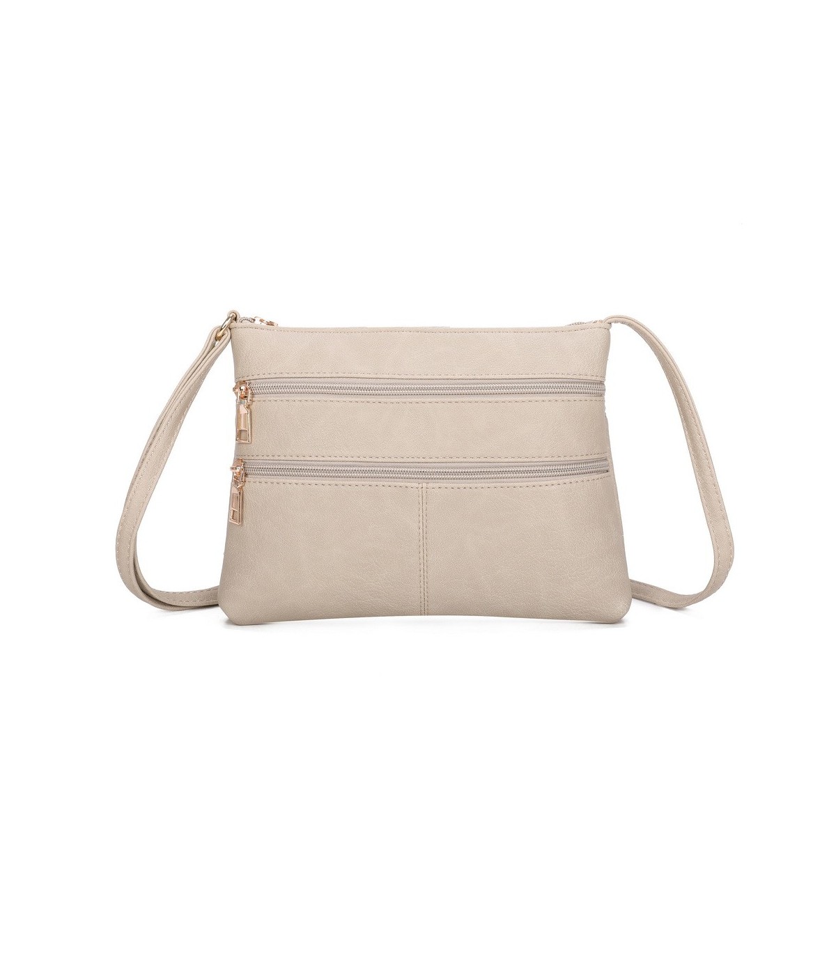 T11799 - Bolso bandolera con bolsillos frontales y trasero