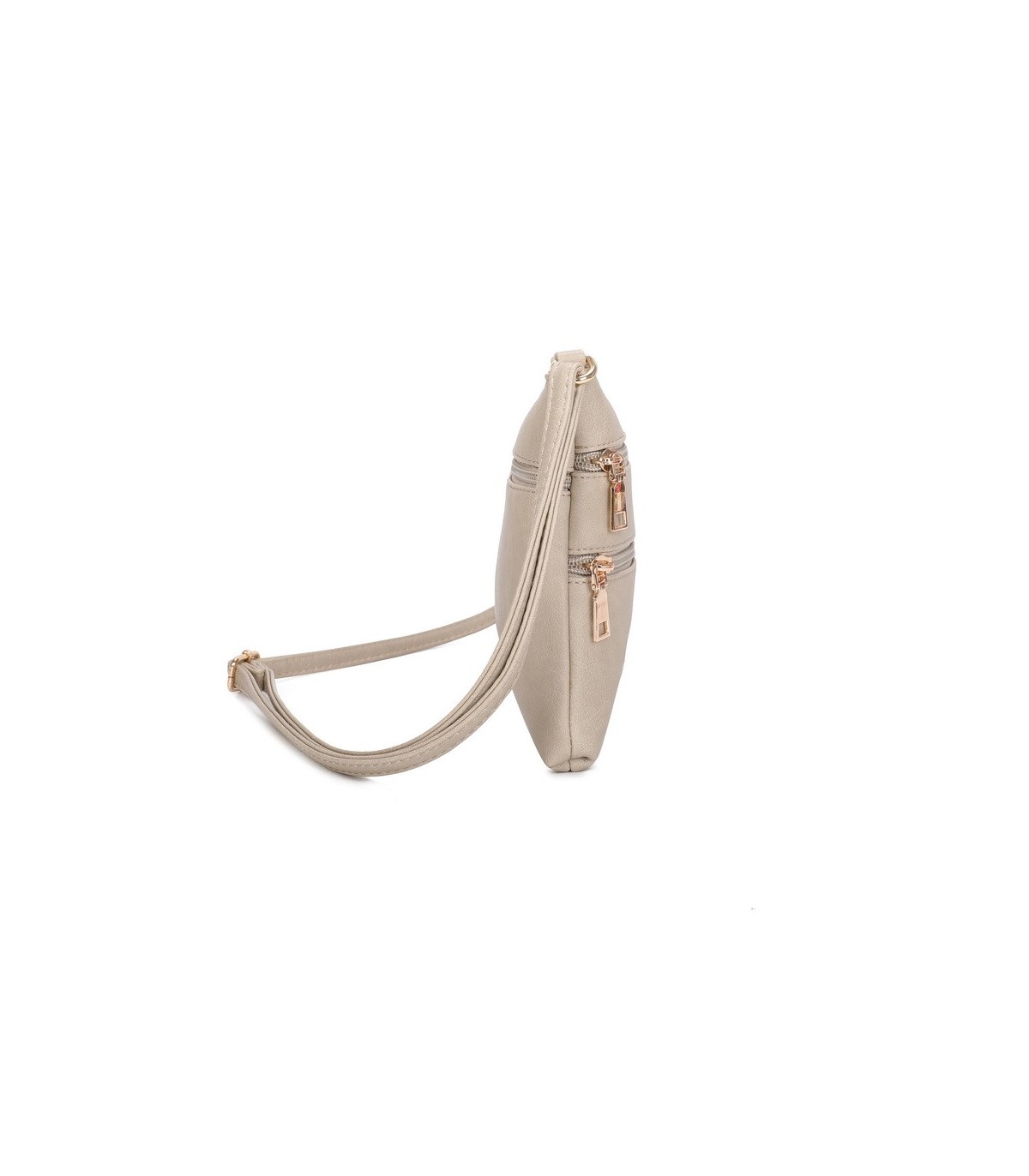 T11799 - Bolso bandolera con bolsillos frontales y trasero