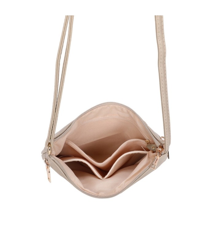 T11799 - Bolso bandolera con bolsillos frontales y trasero
