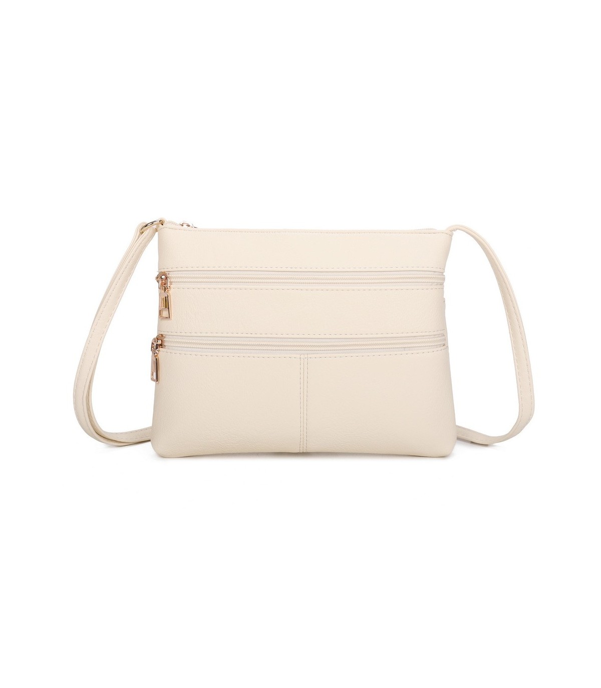 T11799 - Bolso bandolera con bolsillos frontales y trasero