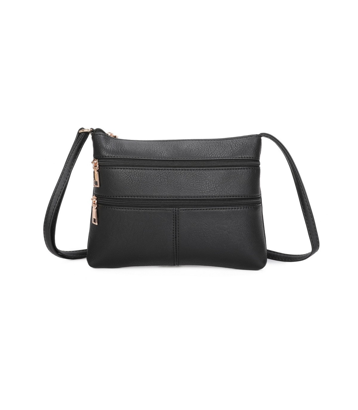 T11799 - Bolso bandolera con bolsillos frontales y trasero