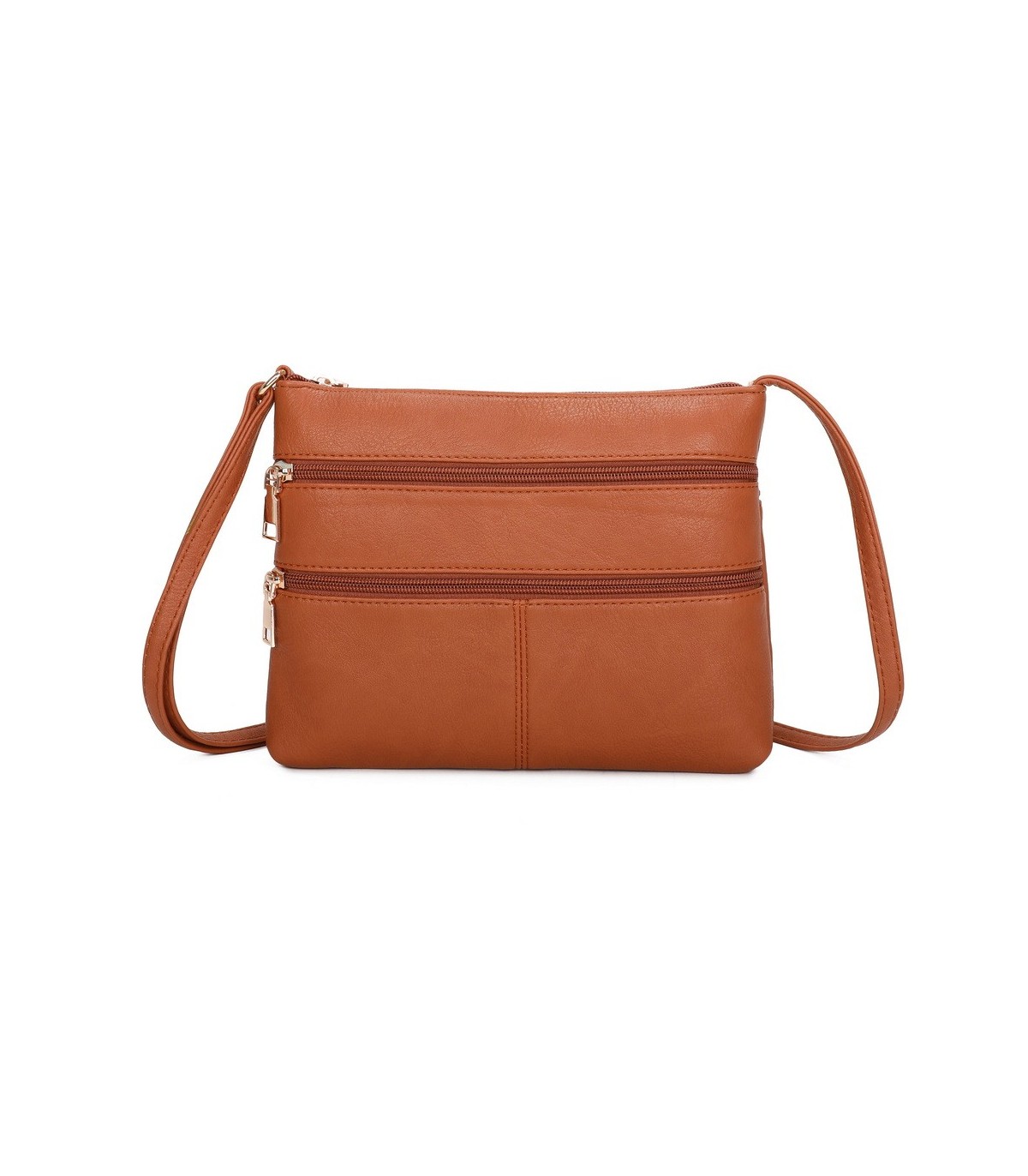 T11799 - Bolso bandolera con bolsillos frontales y trasero