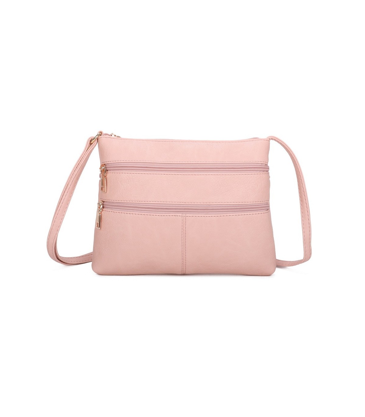 T11799 - Bolso bandolera con bolsillos frontales y trasero
