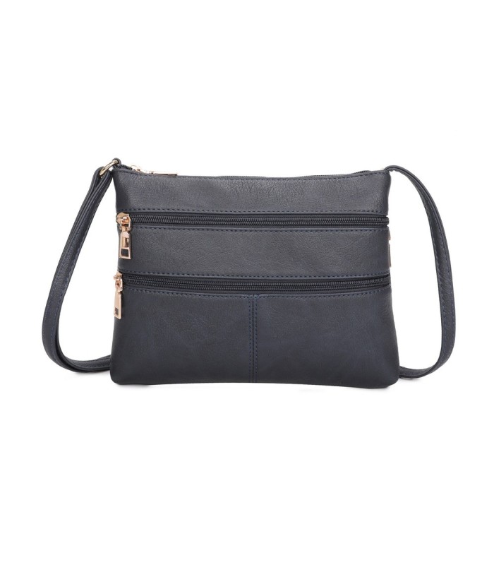 T11799 - Bolso bandolera con bolsillos frontales y trasero