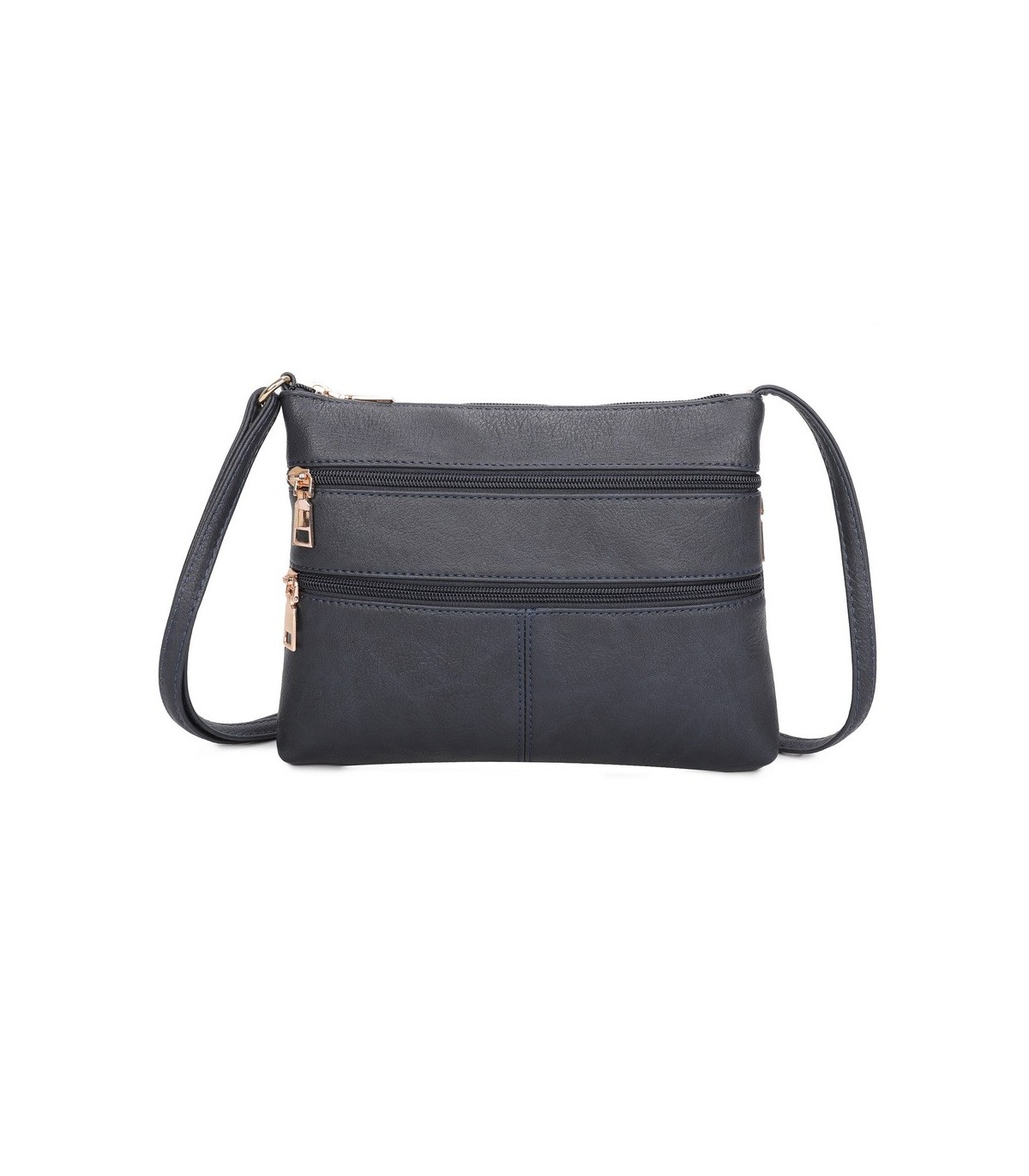 T11799 - Bolso bandolera con bolsillos frontales y trasero