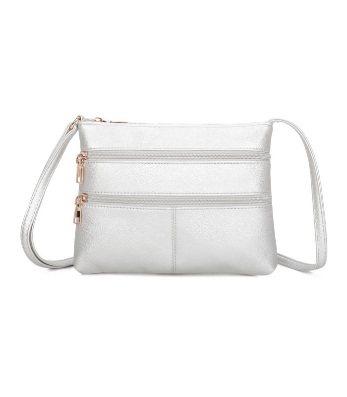 T11799 - Bolso bandolera con bolsillos frontales y trasero