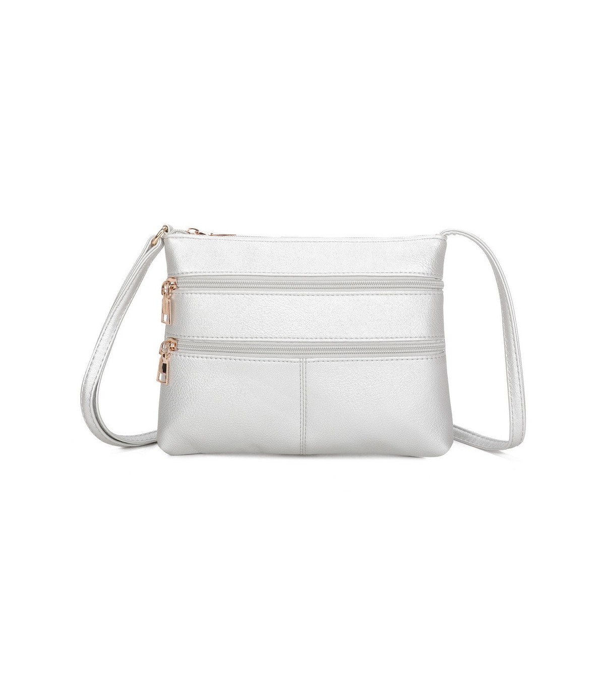 T11799 - Bolso bandolera con bolsillos frontales y trasero