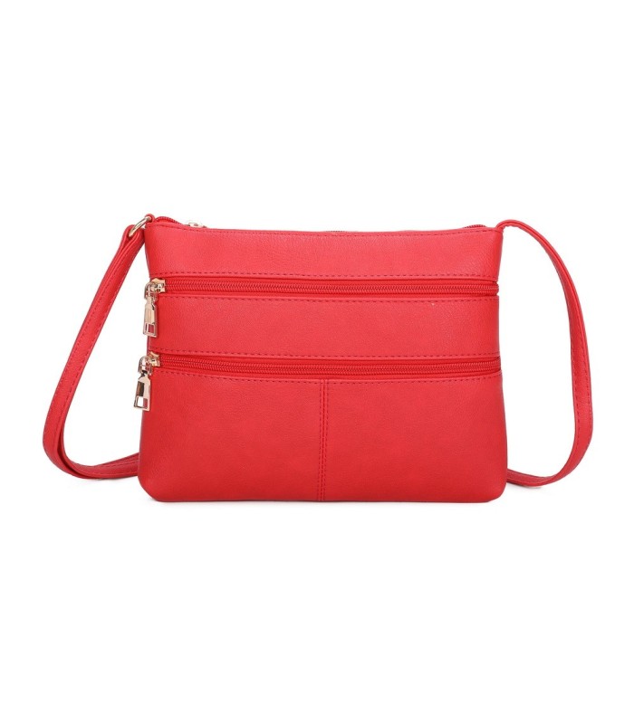 T11799 - Bolso bandolera con bolsillos frontales y trasero