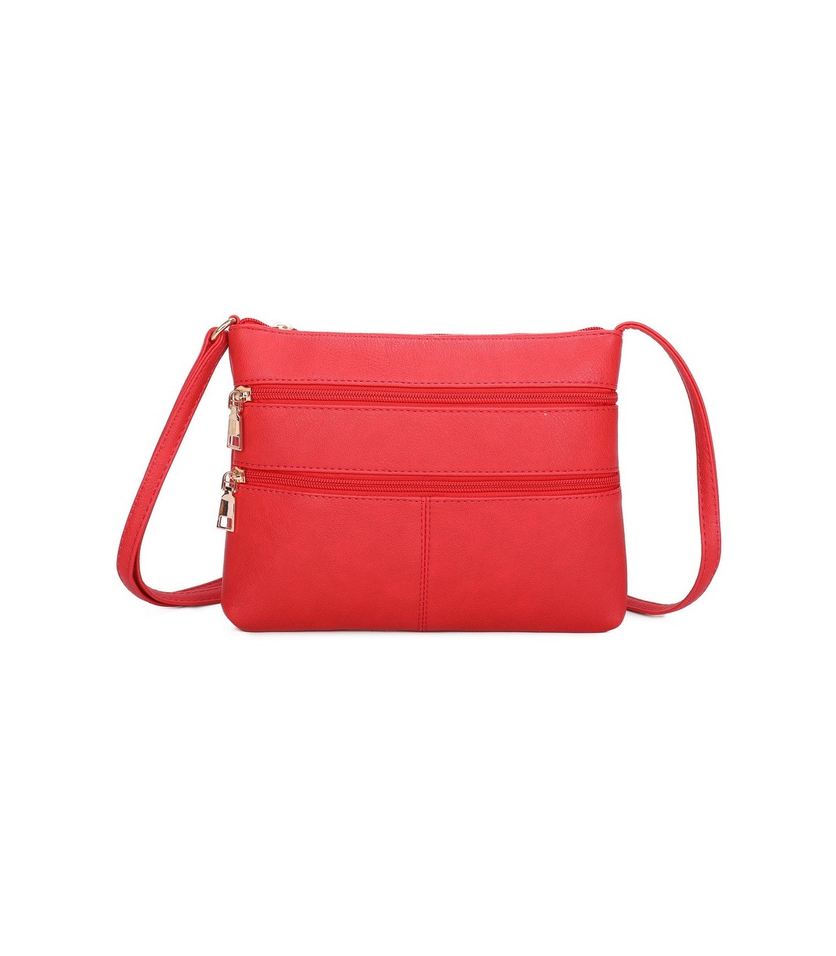 T11799 - Bolso bandolera con bolsillos frontales y trasero
