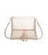 T11803 - Bolso bandolera con borlas decorativas cuadrado y con cierre de cremallera