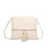 T11803 - Bolso bandolera con borlas decorativas cuadrado y con cierre de cremallera