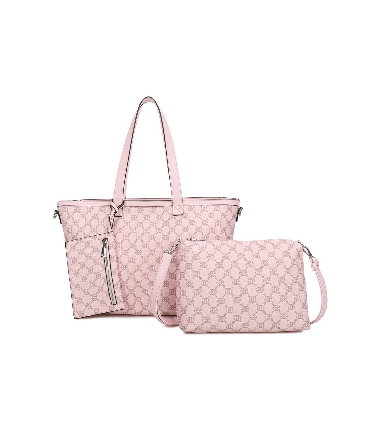 T11794 - Bolso con patrón y neceser dispone de monedero exterior