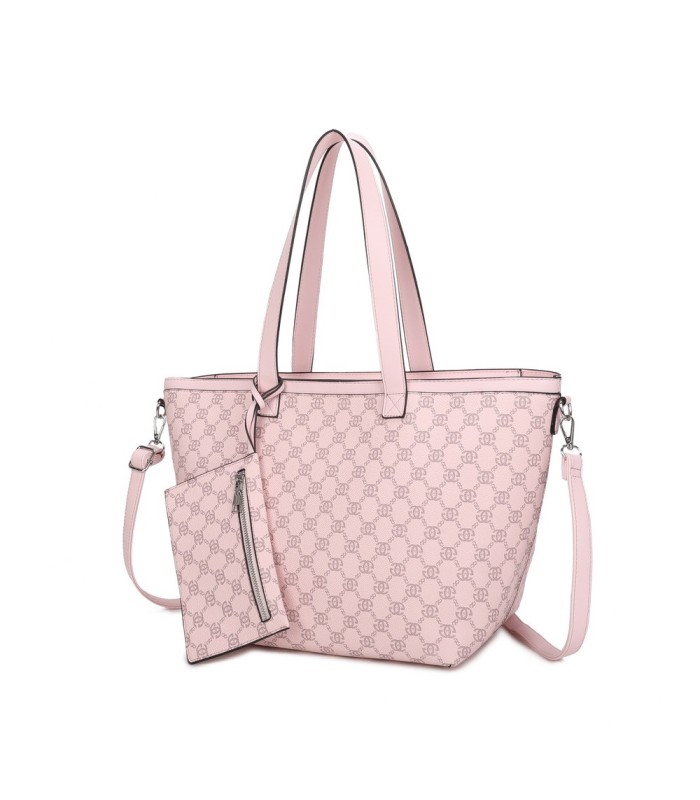 T11794 - Bolso con patrón y neceser dispone de monedero exterior
