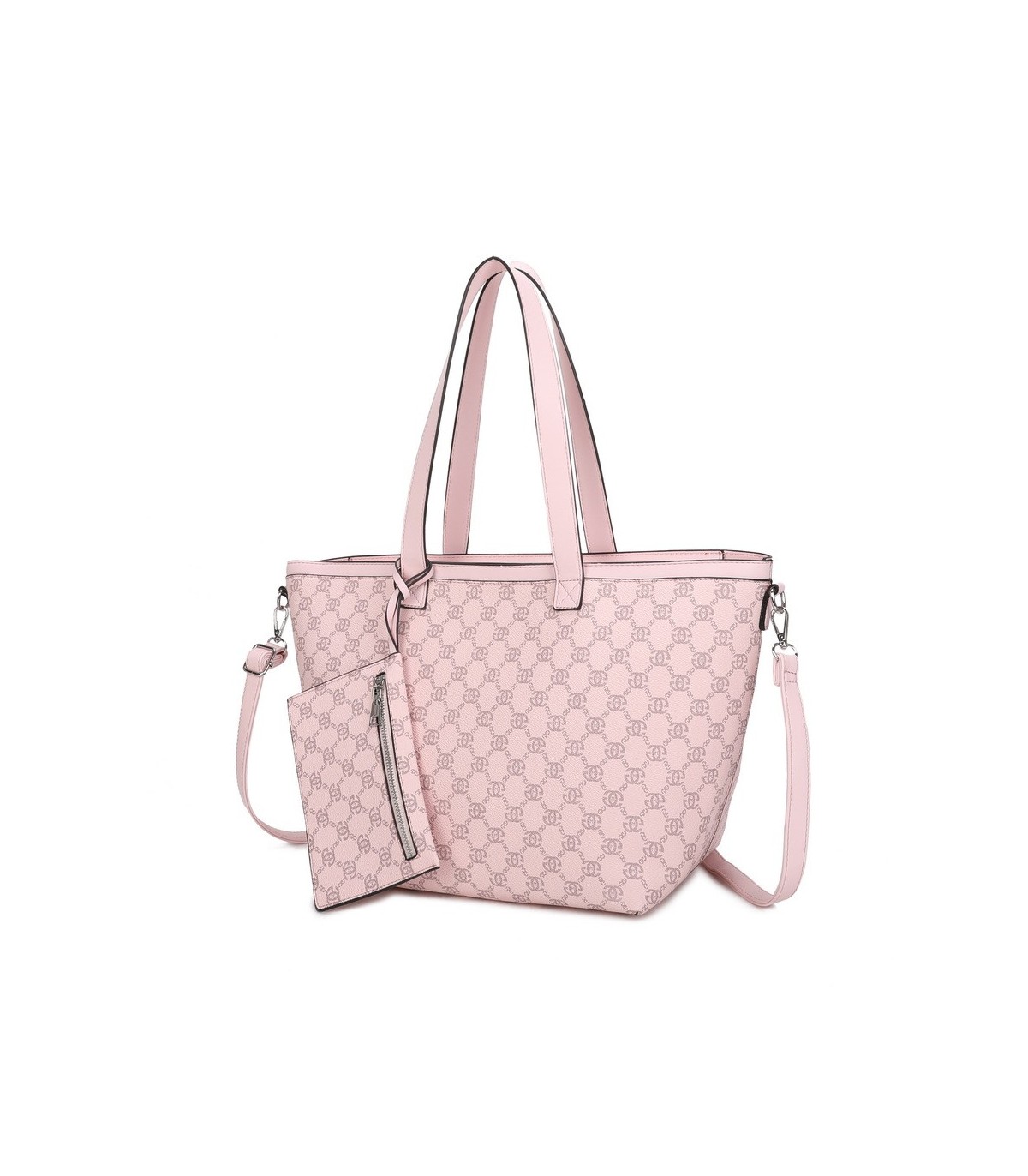 T11794 - Bolso con patrón y neceser dispone de monedero exterior