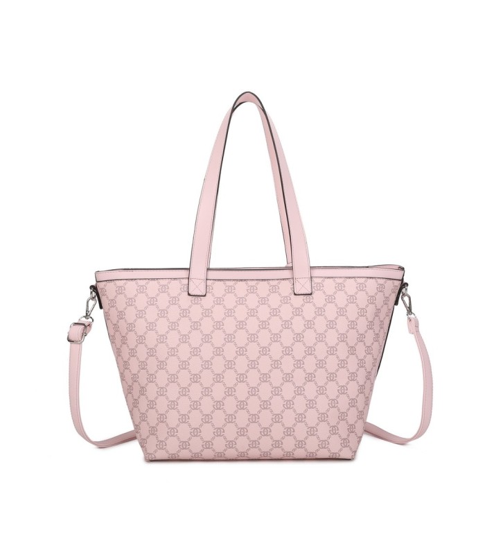 T11794 - Bolso con patrón y neceser dispone de monedero exterior