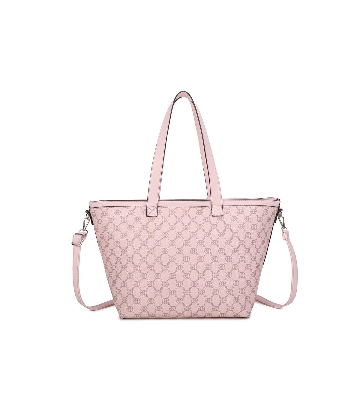 T11794 - Bolso con patrón y neceser dispone de monedero exterior