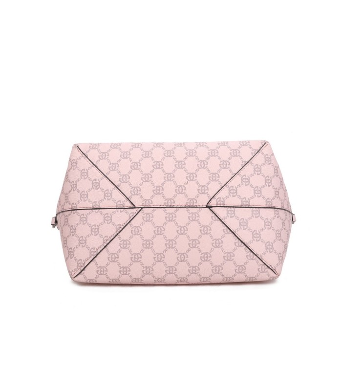 T11794 - Bolso con patrón y neceser dispone de monedero exterior