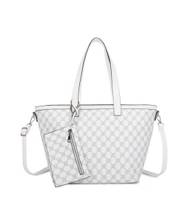 T11794 - Bolso con patrón y neceser dispone de monedero exterior