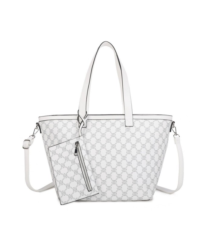 T11794 - Bolso con patrón y neceser dispone de monedero exterior