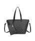 T11794 - Bolso con patrón y neceser dispone de monedero exterior