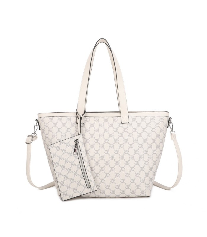 T11794 - Bolso con patrón y neceser dispone de monedero exterior