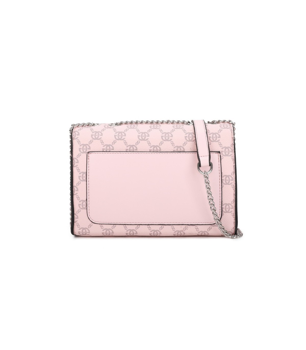 T11778 - Bolso bandolera rectangular pequeño con patrón y cierre de pestillo
